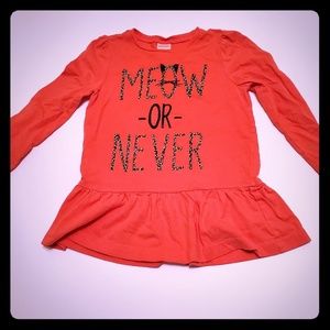 Gymboree Orange Meow or Never long sleeve Size 5